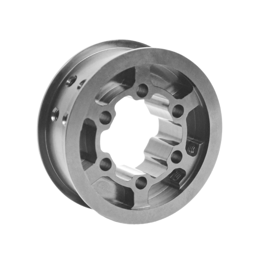 One 3in MAXSwerve Wheel - Aluminum, no tread is installed on the wheel